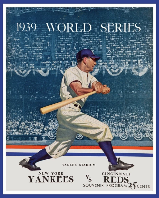 8x10 Photo Print Of 1939 World Series  (Yankees & Reds) Art Poster of Game Progr