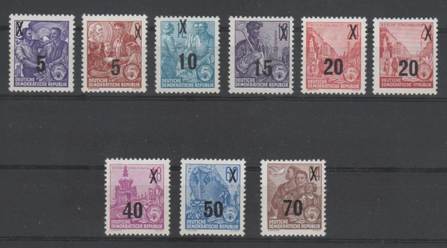DDR Mi.Nr.: 435/42 **, Freim. Fünfjahresplan (III), + 439 b** , kpl., TOP