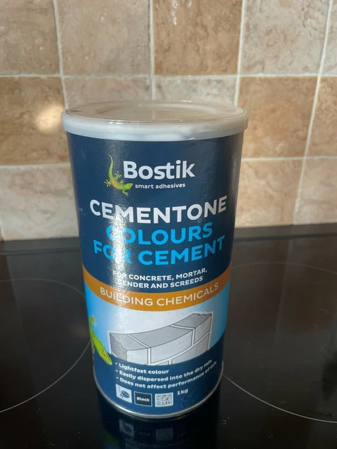 Mortar Colouring BOSTIK CEMENTONE CEMENT Colour Colouring Mortar Render Tone 1Kg Black ...