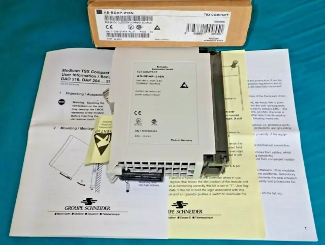 Schneider As-Bdap-216N 2X8 24Vdc Output Module New In Box