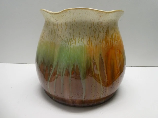 REMUED POTTERY AUSTRALIAN Studio Ceramic Drip Glaze Vase Bowl Pot Art ...