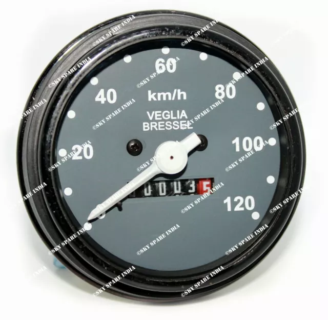 Speedometer Vespa PK-50 125/ S/ Ss Tachometer 0-120 Km/H Black Ring Reproduce 2