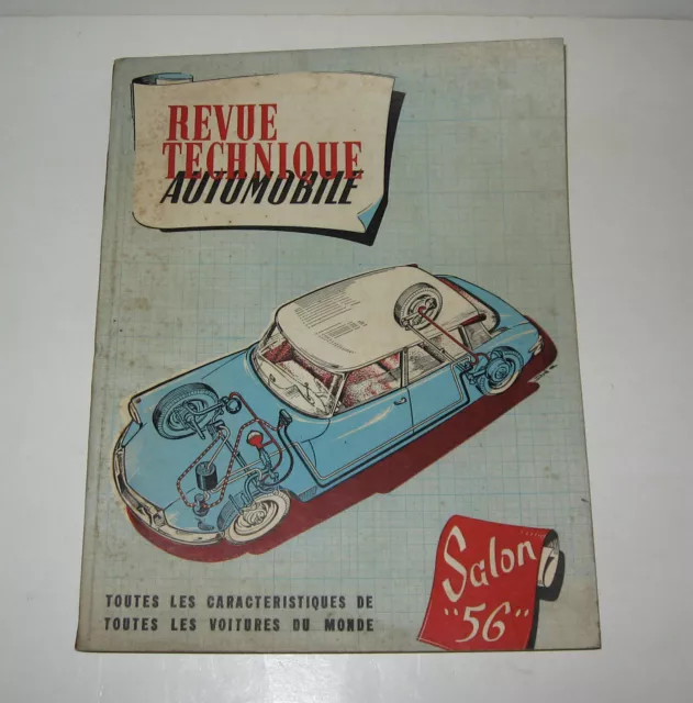 REVUE TECHNIQUE AUTOMOBILE,RTA SALON 1956,PEUGEOT,AUTO-UNION,BMW etc AUTO,CAMION