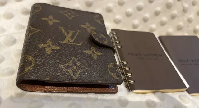 Portacarte mono Louis Vuitton mini copertina agenda con diario e rubrica vintage