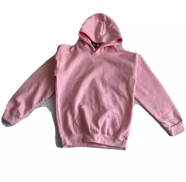 Kids Pullover Hooded Sweatshirt Boys Girls Unisex 5-6 Baby Pink