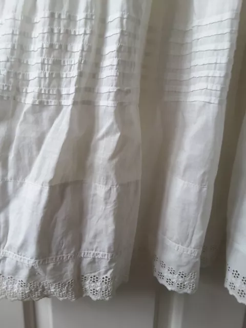 Christening Robe - Victorian / Edwardian.  Fine Cotton / Broiderie And Lace. 3