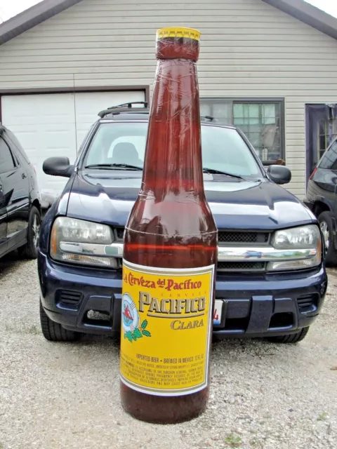 Pacifico Clara Inflatable Beer Bottle 72" Tall Bar Mancave Advertising Party New