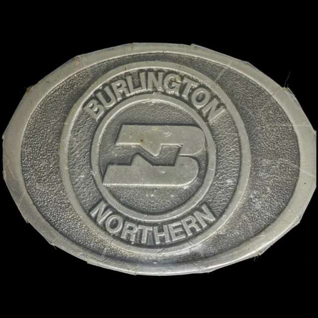Burlington Northern Nprr BN RR RY Train Railroad 1970s NOS Vintage Belt Buckle