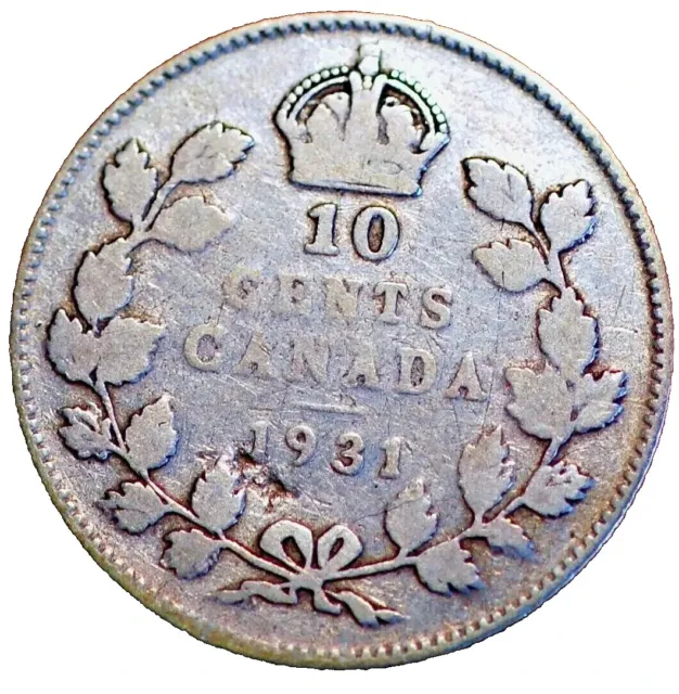 Canada 10 Cents 1931 George V KM# 23a