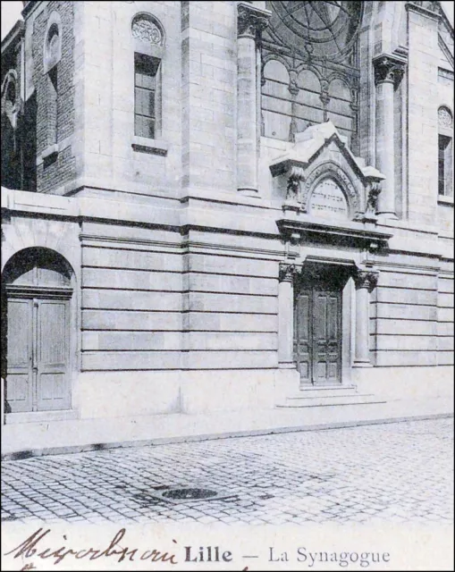 Lille The Synagogue 1903 Ancient Postcard North Cpa בית חנרת