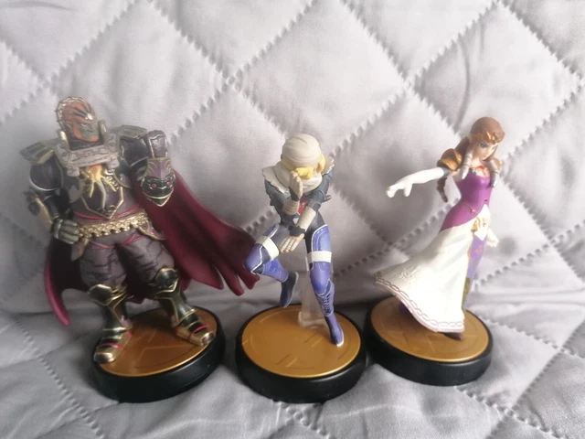lot de 3 amiibo Super Smash Bros Zelda Ganondorf Sheik 23 41 13