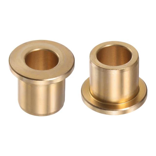 2pcs Flange Bearing Sleeve 13mm x 19mm x 20mm Bronze Self-Lubricating Bushings