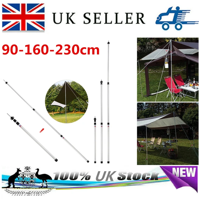 2.3m Sail Shade Pole Canopy Post Shelter Garden Outdoor Patio Tent Awning Pole