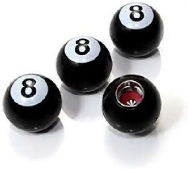 8 Ball Valve Caps (4)  Classic Cars, Truck, Hot Rods - FREE SHIPPING