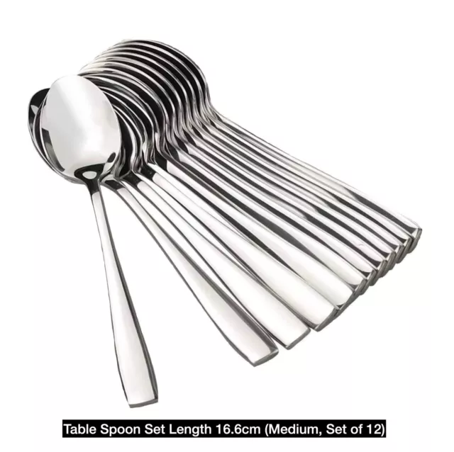 Lotto Di Acciaio Inox Tavolo Cucchiaio Set Cena Servire Cucchiai Set Di 12 Pz