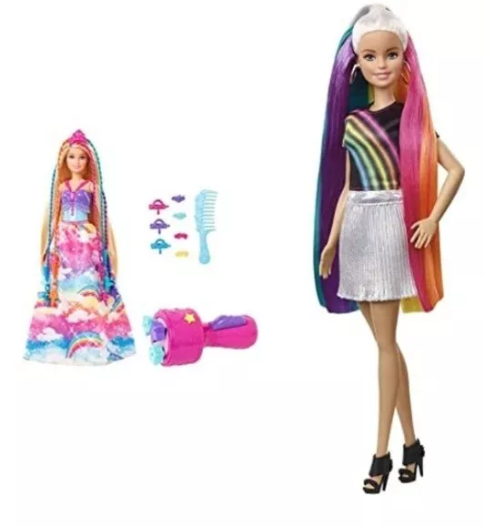 2 BARBIE - Barbie-GTG00 Barbie Dreamtopia-Principessa Chioma da Favola, Bambola