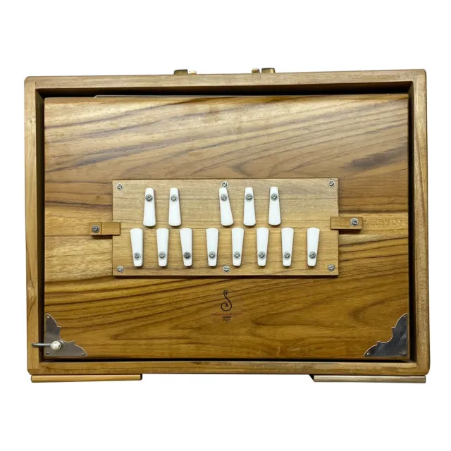 Shruti Box Teak Wood 13 Keys C to C Brass Handle Large size Shrutibox