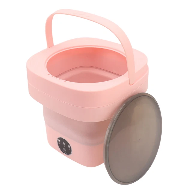 (Rose)Machine à Laver 65L Simulant Le Lavage à La Main Laveuse Pliable