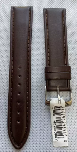 MORELLATO italian made 100% genuine leather 20mm watch strap Padded ( St8