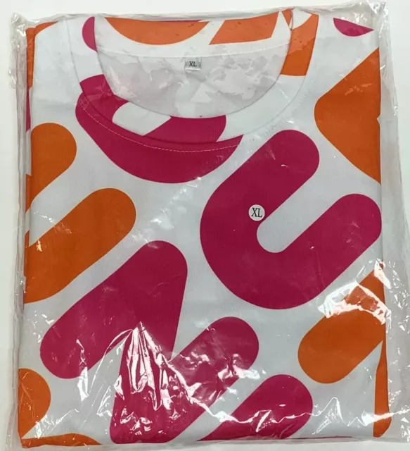 Dunkin’ Brands, Inc Donuts Pattern Sweatshirt XL Unisex Dunkin Sweater New White