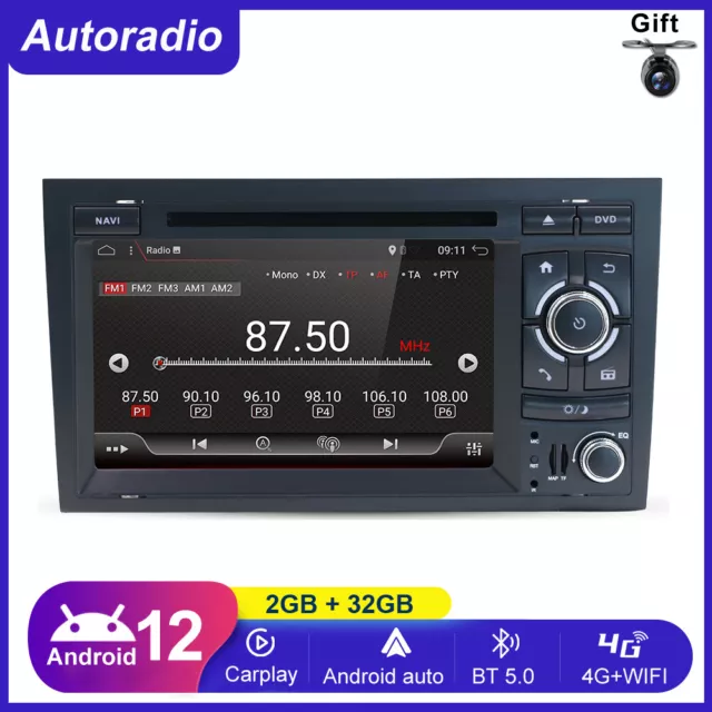 Autoradio Car DVD Player Pour Audi A4 B6 B7 S4 RS4 SEAT 2003-2011 Android 12 GPS