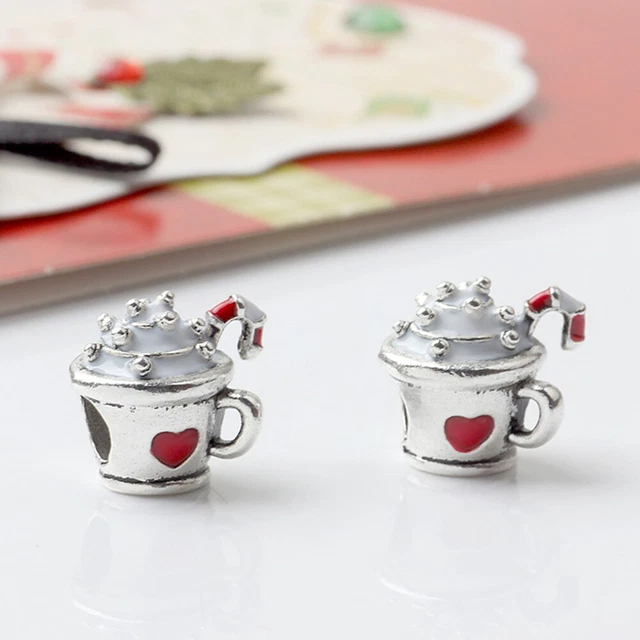 10 Pcs Heart Necklace Charms Beaded Nativity Accessories Bracelets Beads Pendant 7