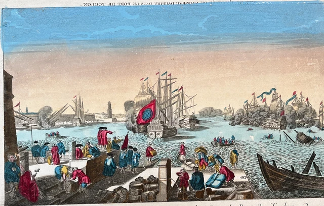Vue D'optique De L'arrivée Du Vaisseau Dauphin Dans Le Port De Toulon