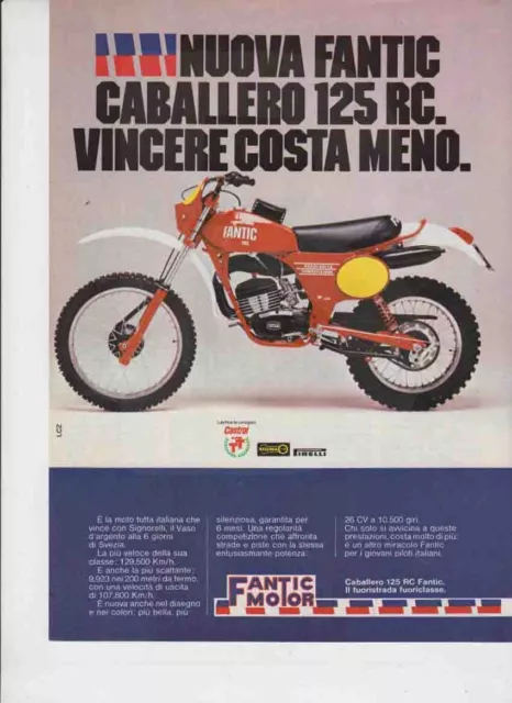 advertising Pubblicità-FANTIC MOTOR CABALLERO 125 '79 MOTOITALIANE ENDURO  EPOCA