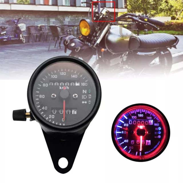 Motorcycle Motorbike Universal Digital LCD Tachometer Speedometer Odometer Gauge