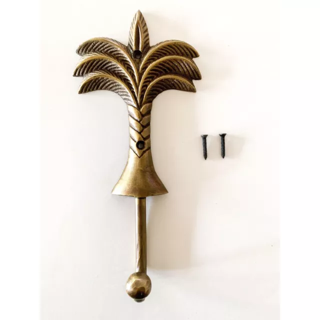 Brand New Brass Palm Tree Storage Hook - perfect for jackets, coats, hats & more