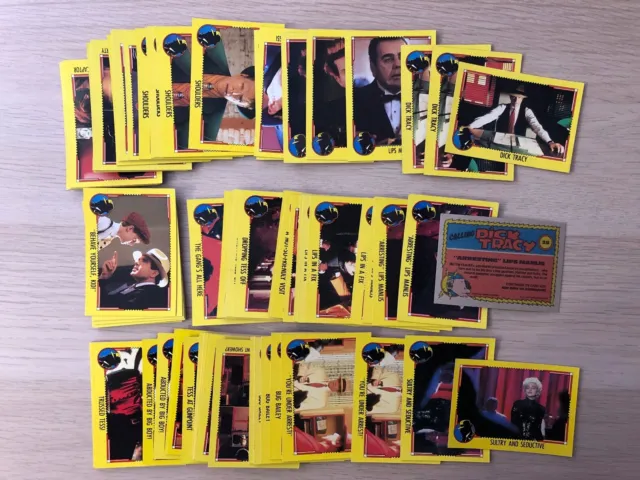 Dick Tracy: Movie Trading cards base set single cards by Topps 1990