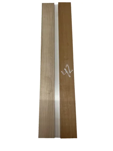 2 Pack, Hard maple + Spanish Cedar  Thin Stock Lumber Board 30"x3"x1/2"  #42