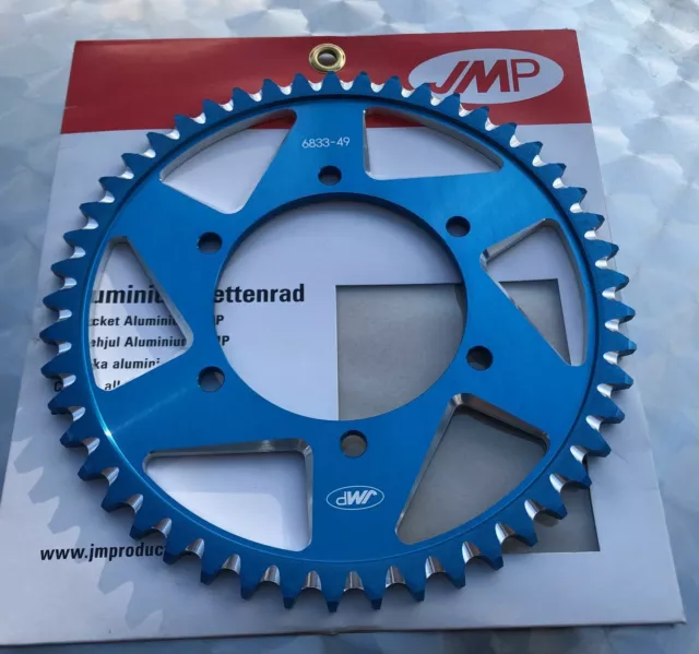 Alu Kettenrad für Yamaha YZF R1, RN12, RN19, RN22, 49 Zähne, 479-49, #530, blau