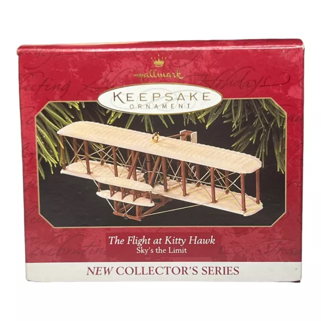 Hallmark Keepsake Ornament Flight at Kittyhawk Sky's The Limit Plane Airplane