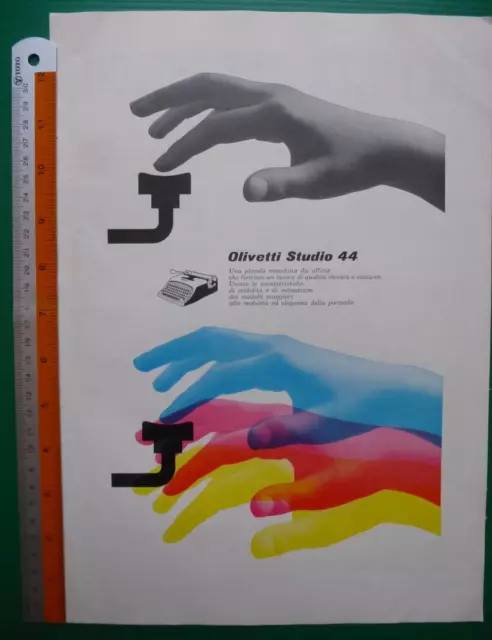 Pubblicità 1955 OLIVETTI STUDIO 44 Macchina da scrivere