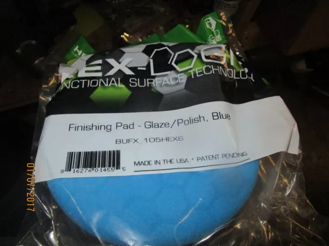 6 Inch Sponge Hex-Logic Buffing  finishing glaz pad usa made Hook And Loop