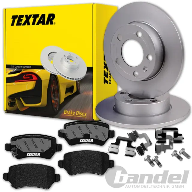 TEXTAR BREMSSCHEIBEN 264mm + BELÄGE HINTEN passend für OPEL ASTRA H + ZAFIRA B