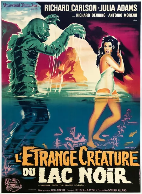 Creature from the Black Lagoon R1962 French Grande Film Poster, Belinsky