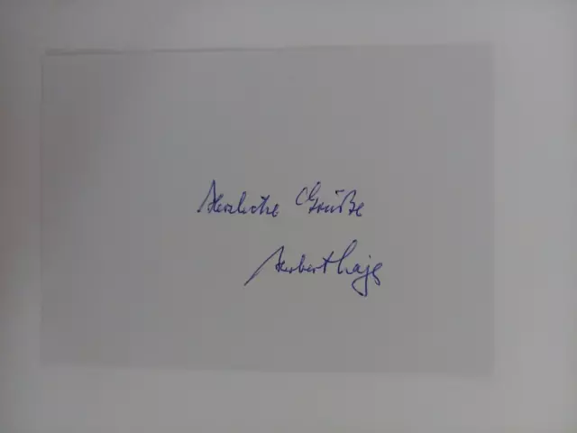 Herbert Czaja -  - original Autogramm - ca. 10x15cm - Schriftstück