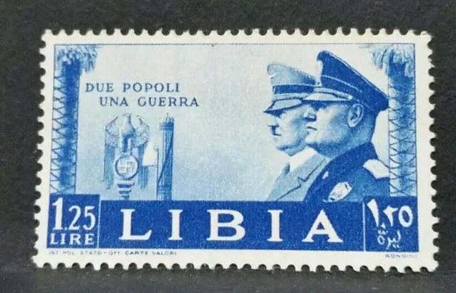 1940 Libia Mussolini Hitler L.1,25 Mnh** Rf01