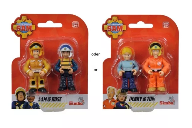 Simba 109252585 - Sam el Bombero - Figuras Set Doble, Surtido - Nuevo