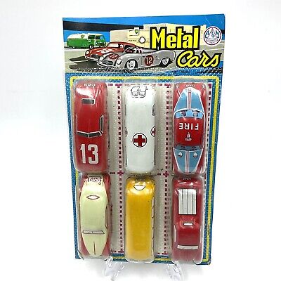 HL VINTAGE#AMB MARCHESINI METAL CARS TIN TINY SET AUTO LATTA RARE#SIGILLATE 
