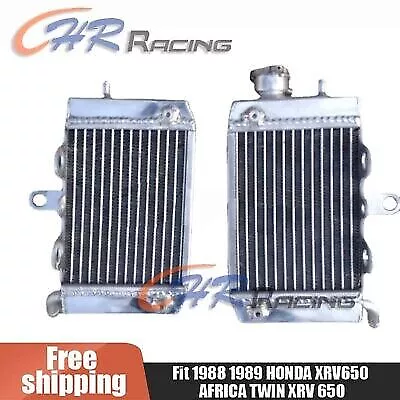 Left and Right All Aluminum radiator for HONDA XRV650 AFRICA TWIN XRV 650