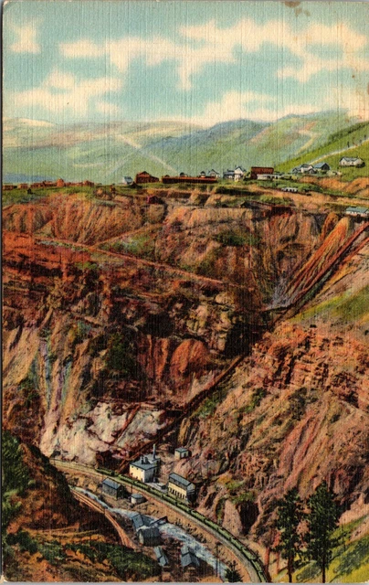 Vtg 1930's Eagle River Canon Empire Zinc Mine Gilman Battle Mountain CO Postcard