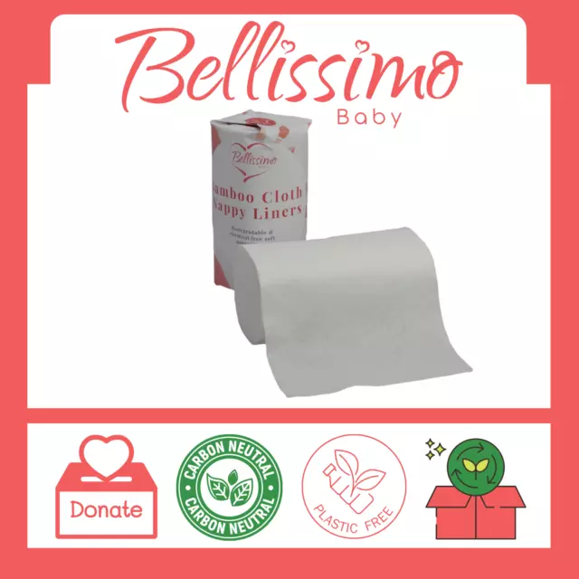 Biodegradable Bamboo Nappy Liners ☆ Bellissimo Baby Reusable Cloth Nappies Liner