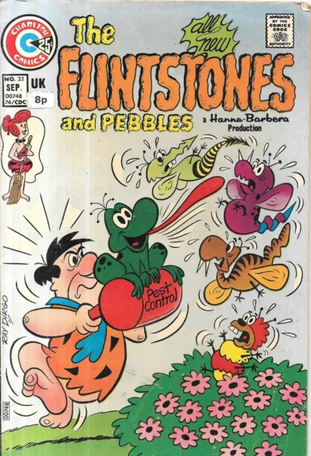 VINTAGE CHARLTON COMIC The Flintstones & Pebbles No 32 Sept 1974 Hanna ...