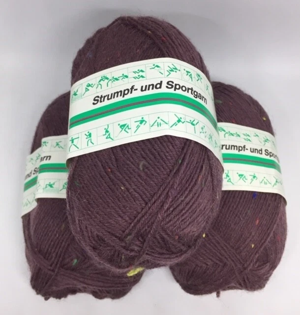 Aktionsware Strumpf- und Sportgarn 4-fach Belisa 50g 3031 Tweed rotbraun