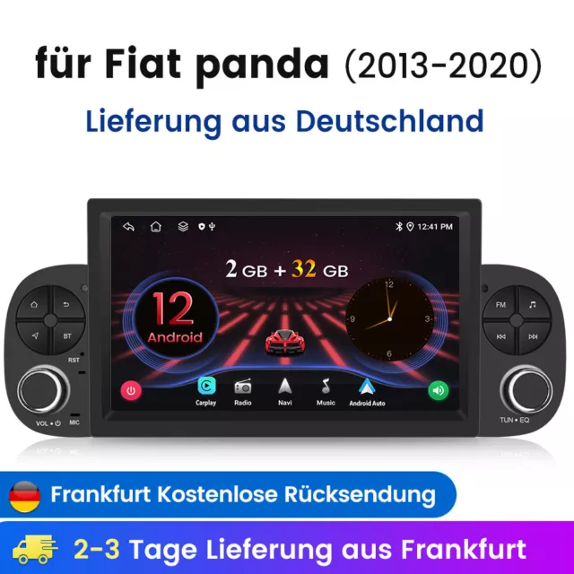 Für FIAT PANDA 2013-2020 6.2" Android 12.0 Autoradio mit Carplay GPS Navi 2+32GB