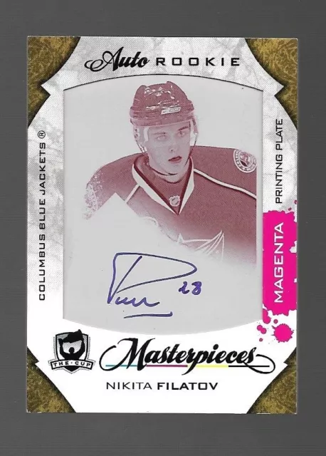 2008-09 The Cup Nikita Filatov Rc Magenta Printing Plate Auto 1/1