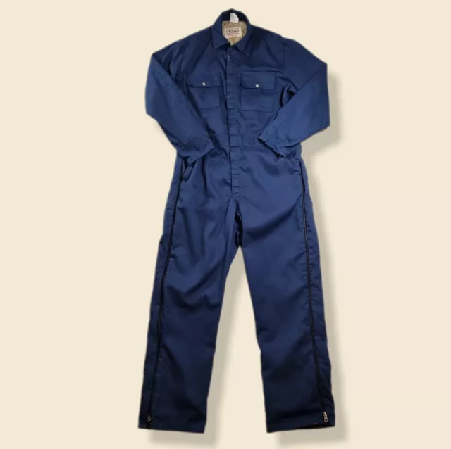 Tute da lavoro vintage anni '90 blu navy pareti antiblizzard in denim XL